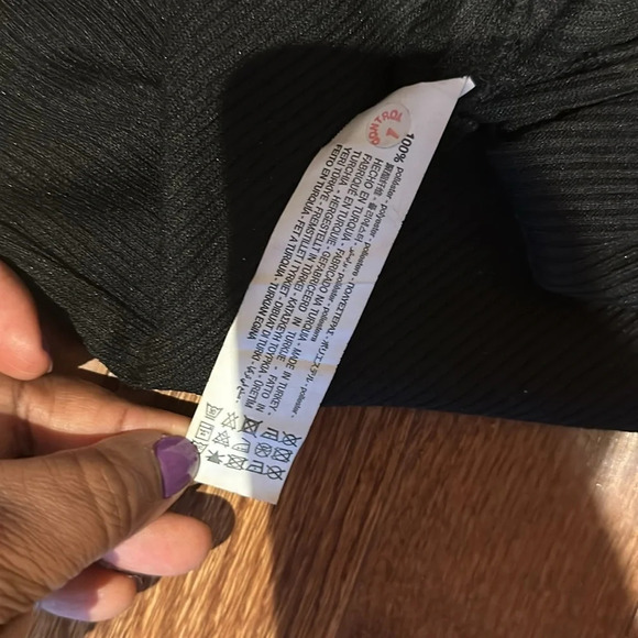 Zara  black knit ribbed top Sz s - Picture 8 of 10